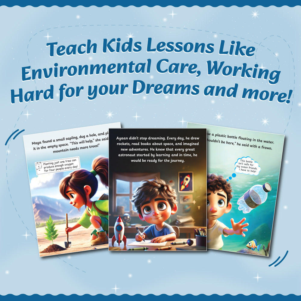 Adventure Story & Activity Books For Kids | Theme Based Set of 4 Books with Stickers For 4+ Years Old | Imaginative Stories with Colourful Pictures in English For Growing Kids