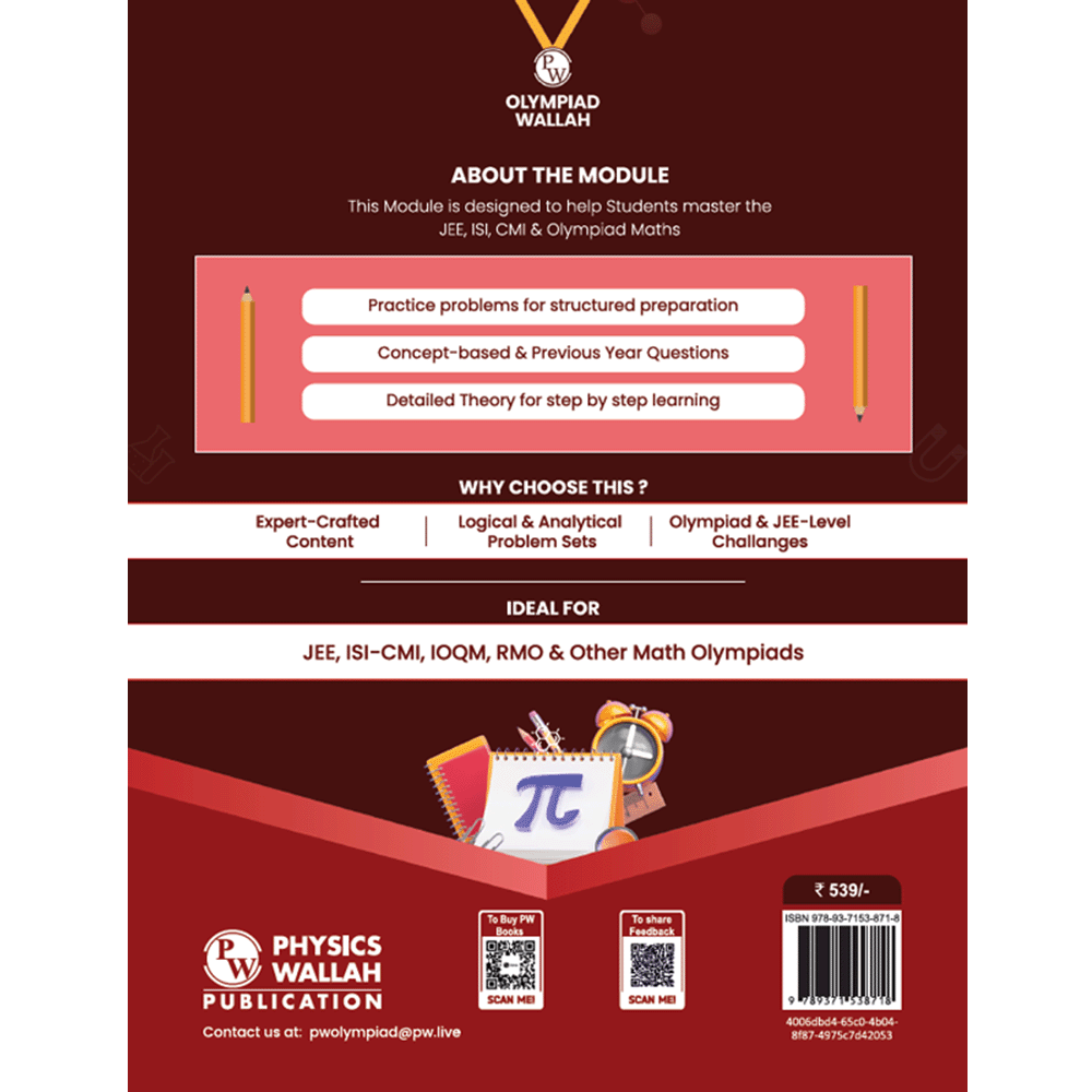 Olympiad Wallah JEEnius Edge 11 Mathematics (Part 1) For JEE, ISI-CMI & Olympiad Maths | Expert Crafted Content | Logical & Analytical Problem Sets