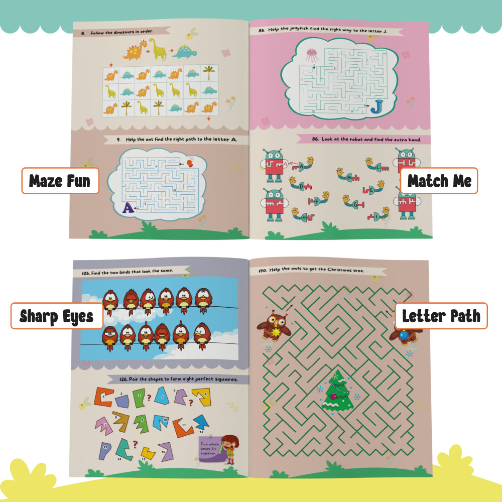 200+ Mazes & Puzzles Activity Book