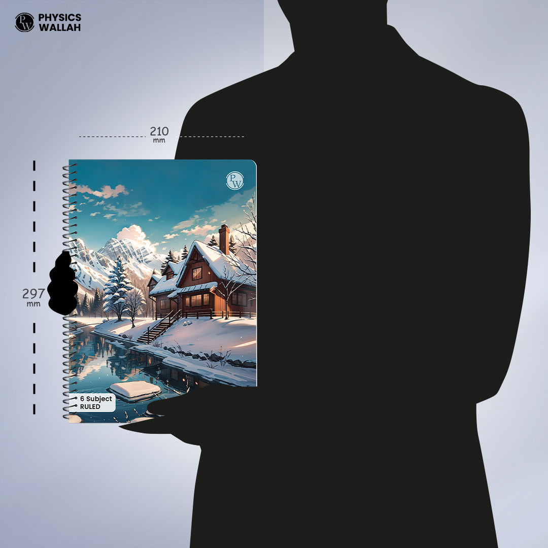 6 Subject Spiral Notebook | Set of 3 | 300 Pages | Ruled | PW Seasons