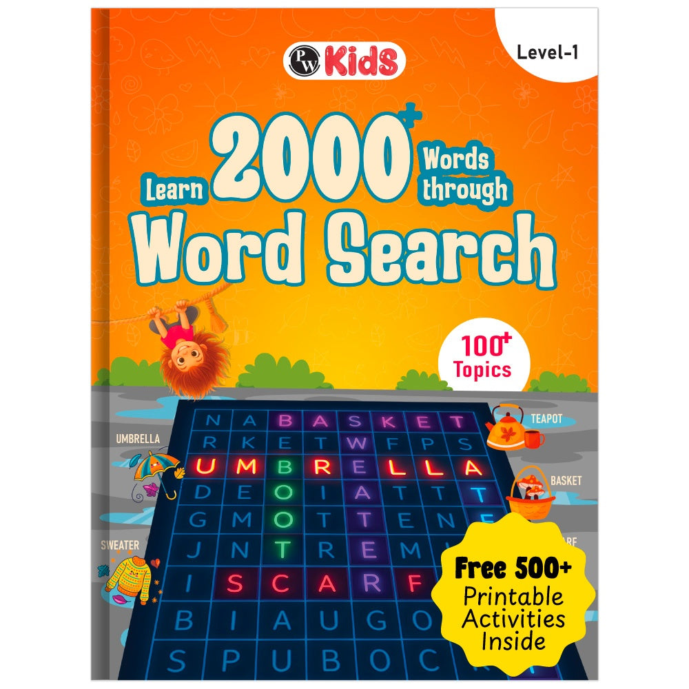 2000+ Word Search & Crossword Activity Book for Kids | Vocabulary & Spelling