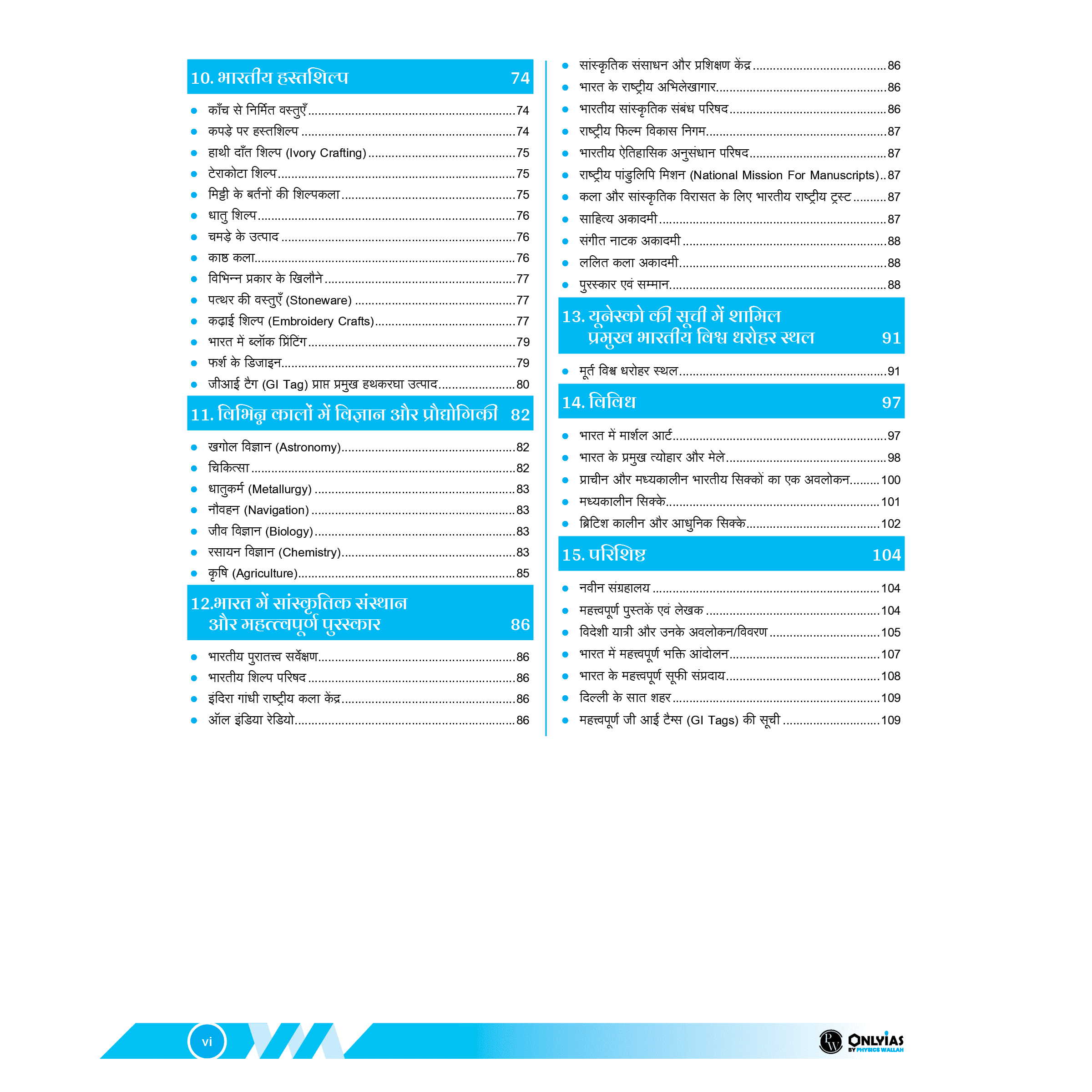 UDAAN (Prelims Wallah Static) Art and Culture Hindi Edition For 2025 Exams