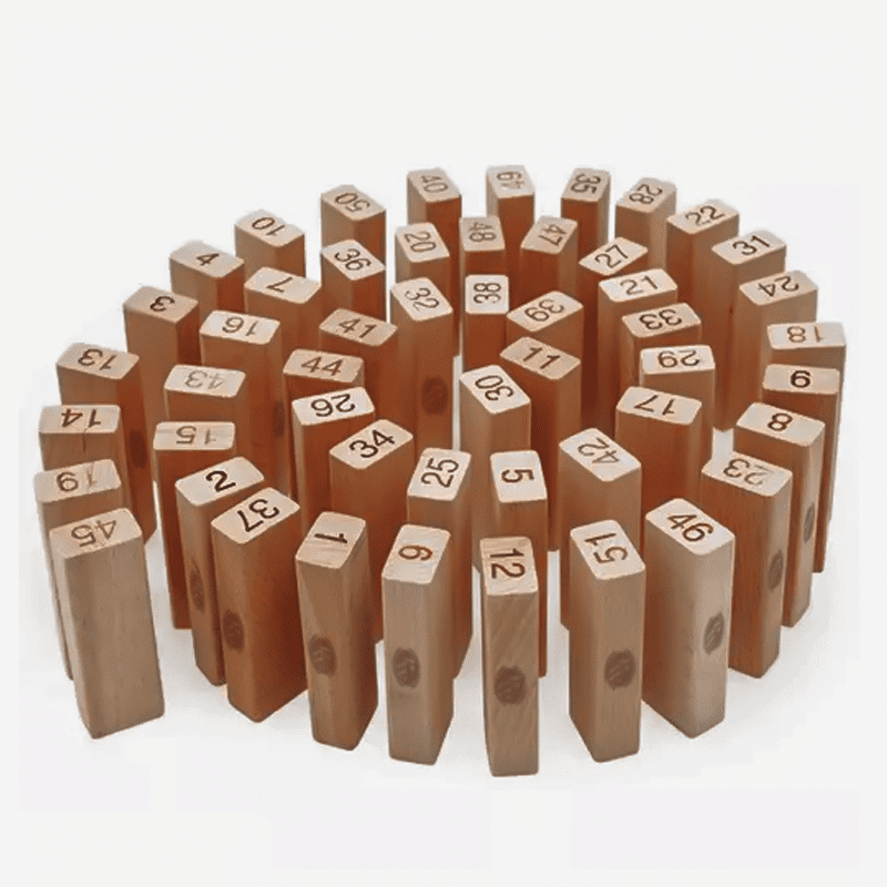 Curious Jr. Tumbling Tower| Strategic Woodden Block Stacking Game for Kids 6+ Years with 48 numbered pcs for Hand-Eye Coordination, Focus and Patience Development