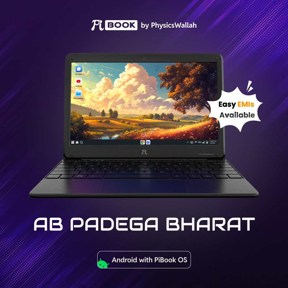 PiBook: 4G, Wifi, 6GB/128GB, 11.6-Inch HD display Android Laptop (Expandable to 512 GB)