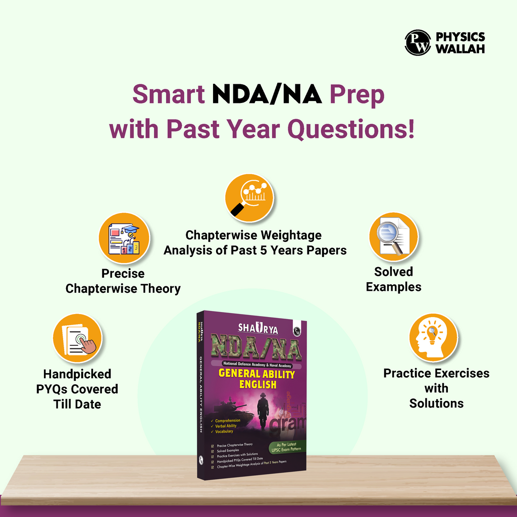 Shaurya NDA/NA General Ability English Book with Latest 2025 Solved Paper | Comprehension, Verbal Ability, Vocabulary For 2025-26 Exam