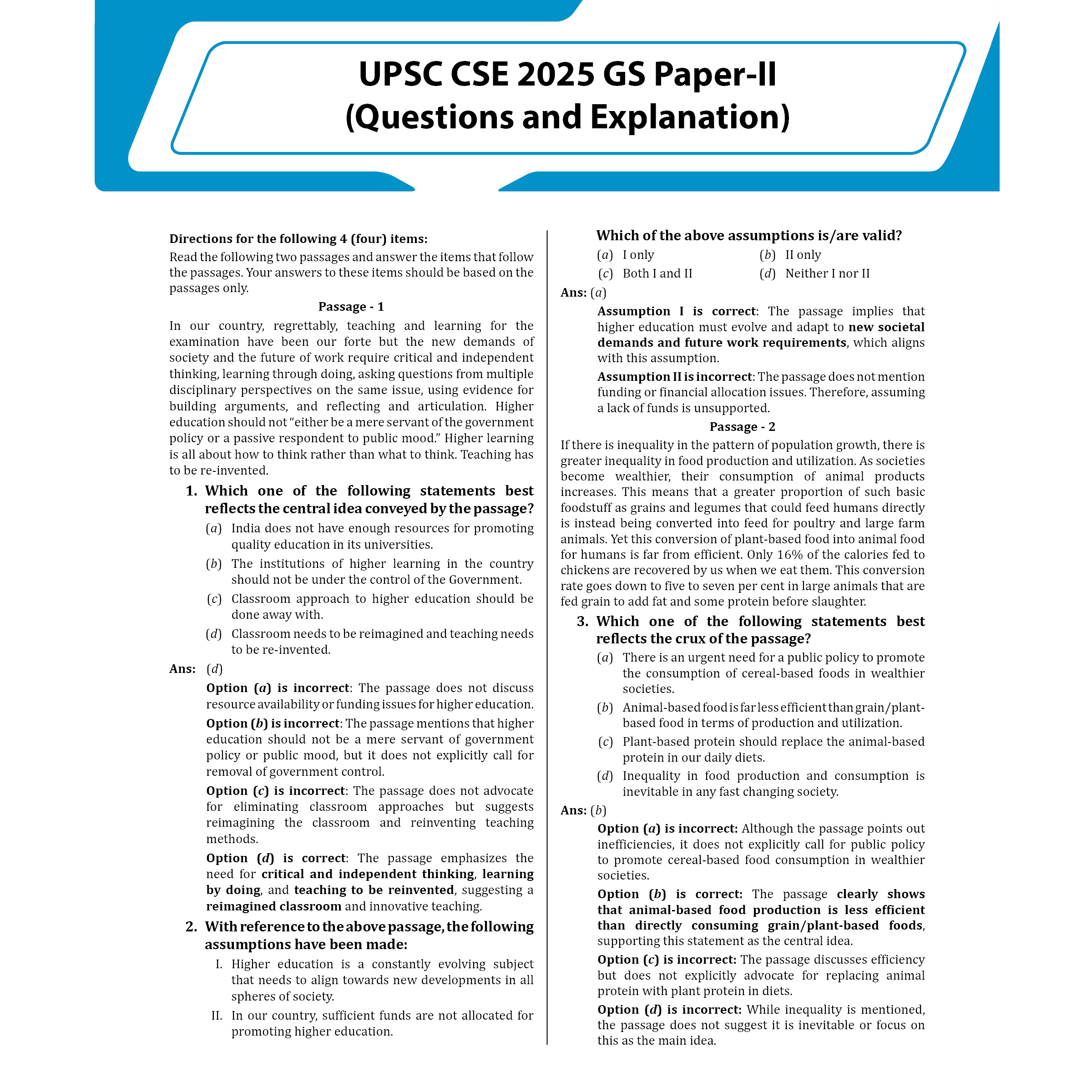ONLYIAS UPSC 31 Years PYQs (2025-1995) GS Topicwise Solutions and UPSC CSAT Wallah Previous 15 Years' Solved Questions (2025-2011) Combo Set of 2 Books