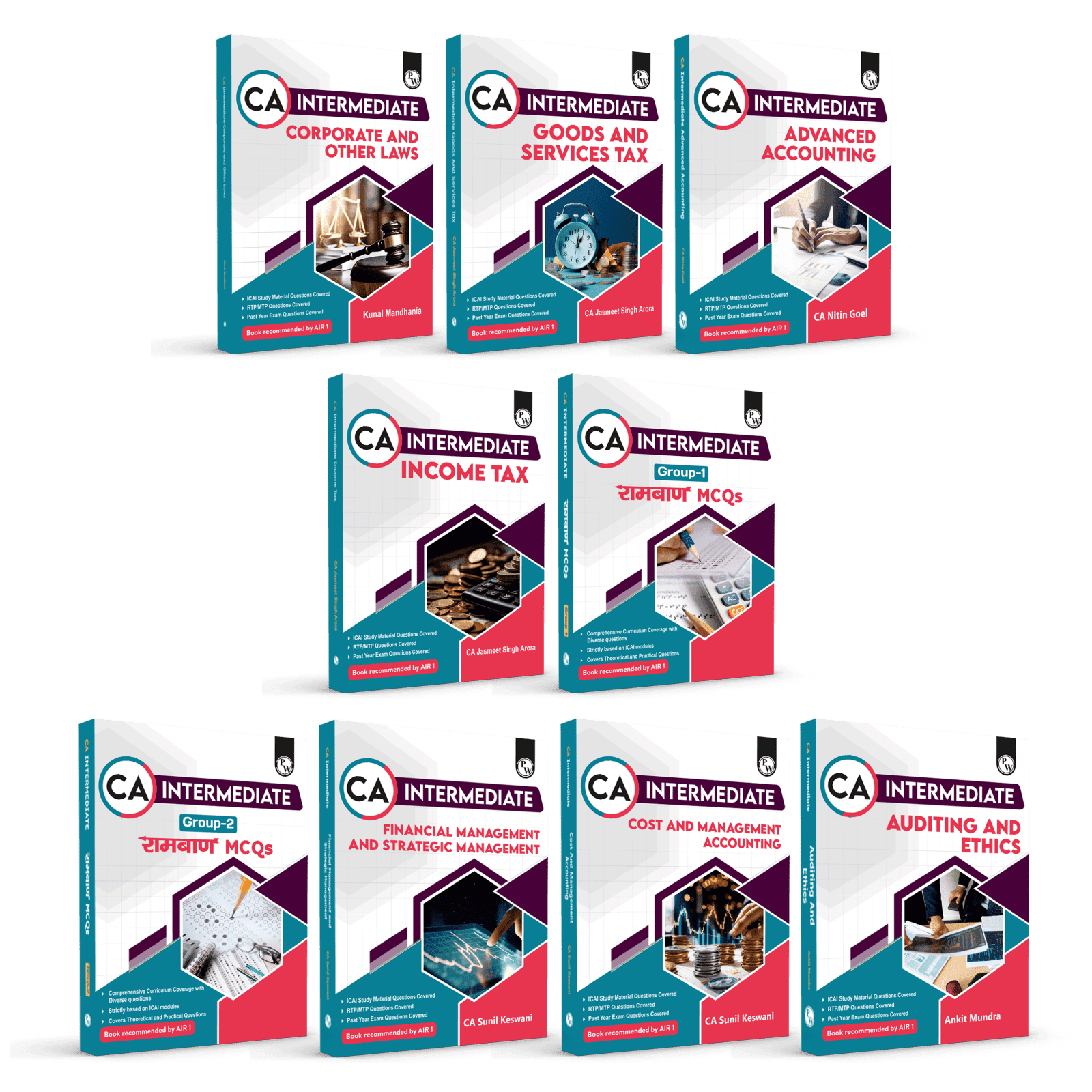CA Intermediate Group 1 and 2 (All Subjects) Ramban MCQ's Group 1 & 2 Combo Set of 9 Books l Latest Syllabus For May & Sep 2025 Exams | 4th Edition