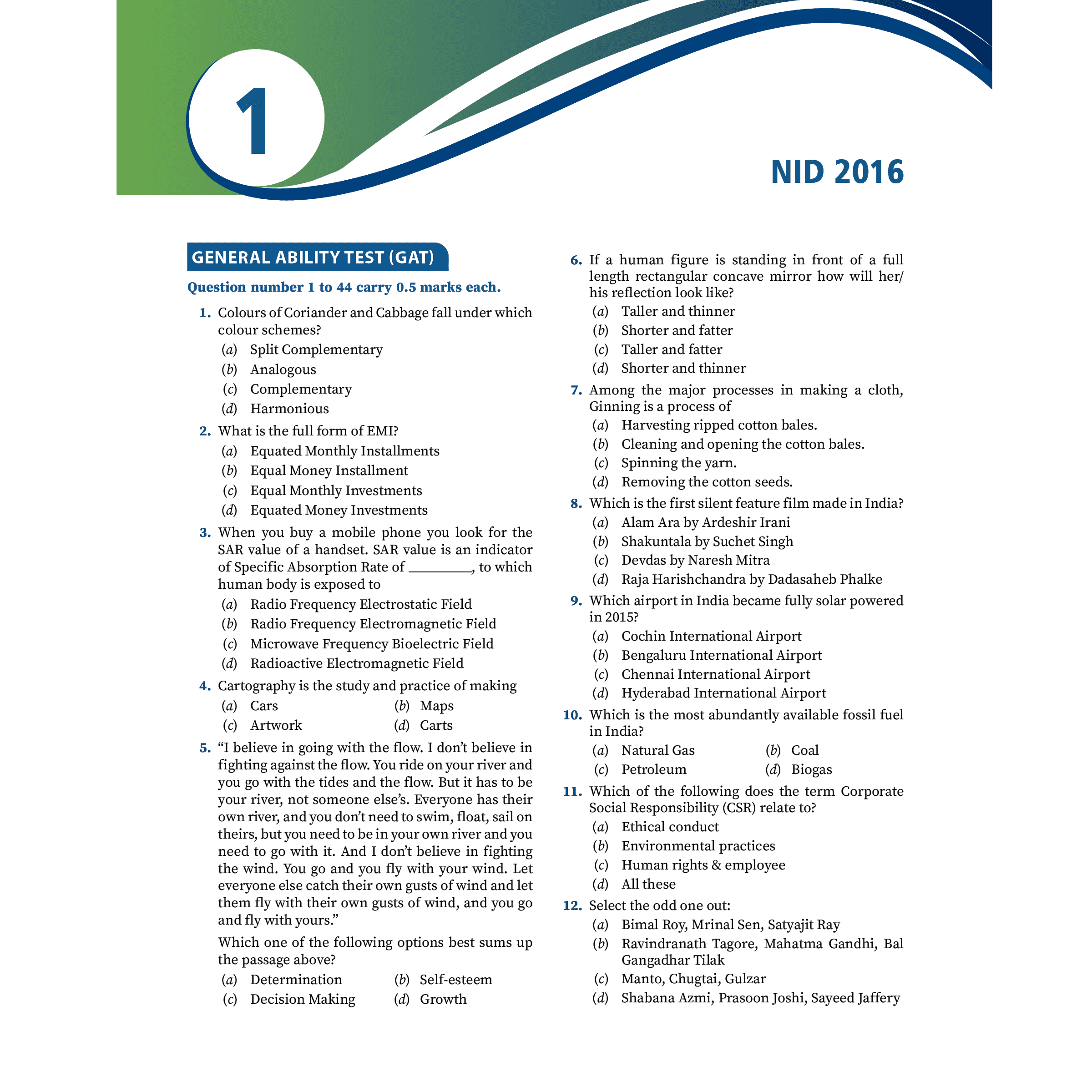 Design & Architecture 25 Previous Years' Solved Papers (2015 - 2024) NIFT, NID, UCEED