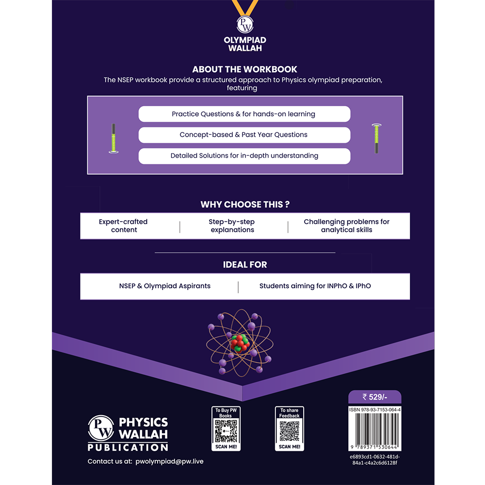 Olympiad Wallah NSEP Class 12 Advanced Physics (Part 2) For JEE & Olympiad 2025 | Practice Questions, PYQ, Detailed Solutions | Ideal For INPhO & IPhO