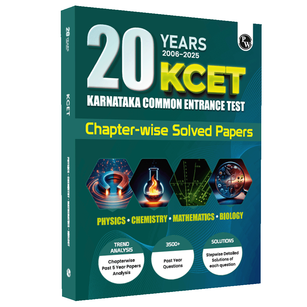 20 Years Karnataka CET Chapterwise Solved Papers (2006 - 2025) | Physics, Chemistry, Mathematics and Biology | KCET PYQ Book For Engineering Exam 2026