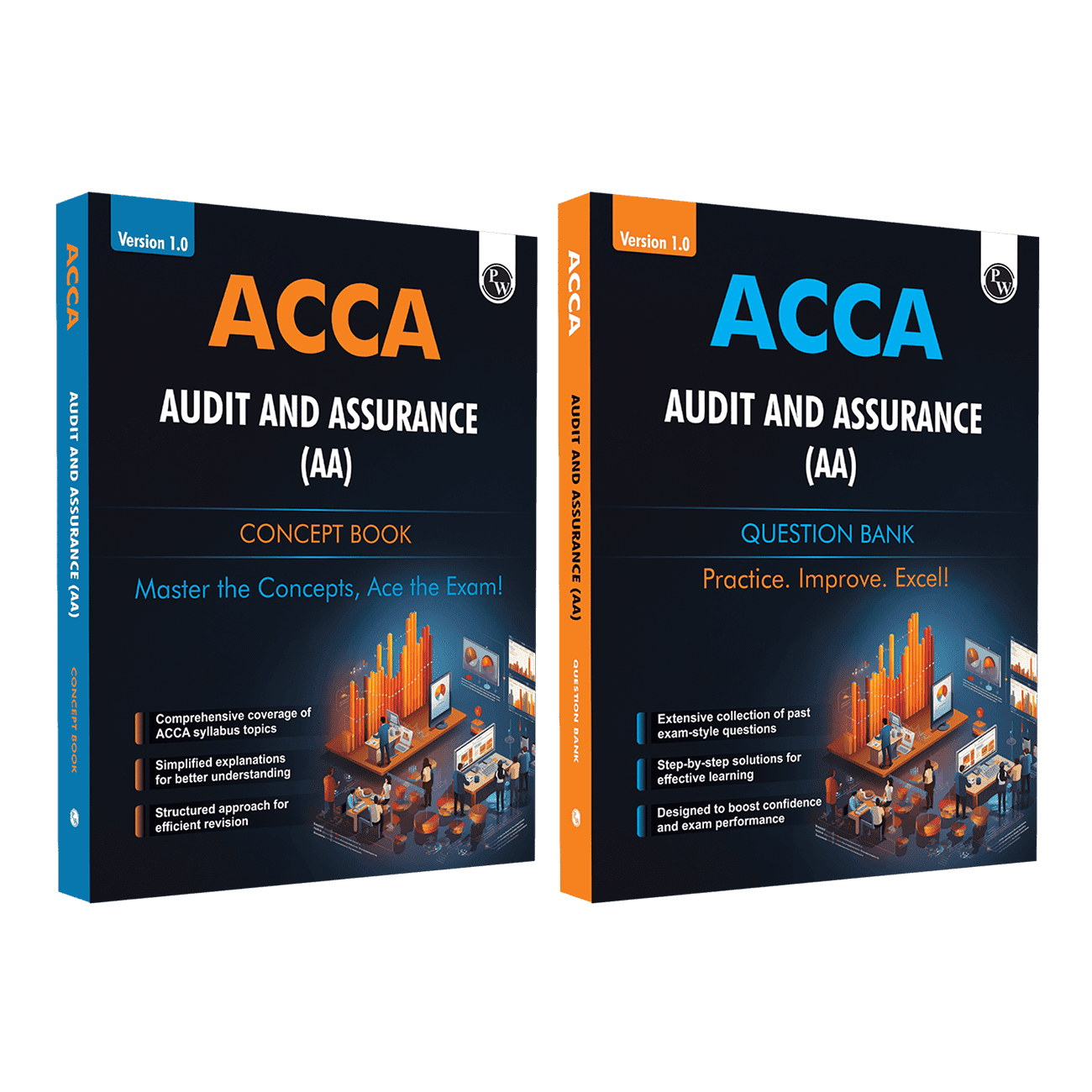 ACCA Audit and Assurance (AA) Concept Book + Question Bank Combo Set of 2 Modules