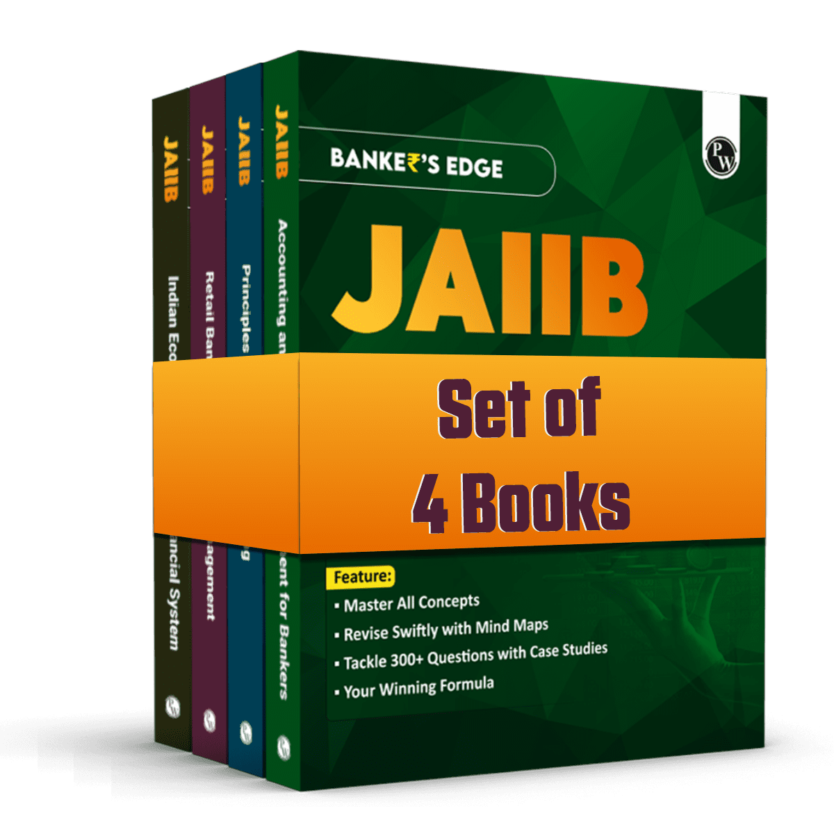 JAIIB BANKER'S EDGE  - Set of 4 Books | Retail Banking and Wealth Management, Principles & Practices of Banking, Indian Economy and Indian Financial System, Accounting and Financial Management for Bankers for JAIIB Exam 2024