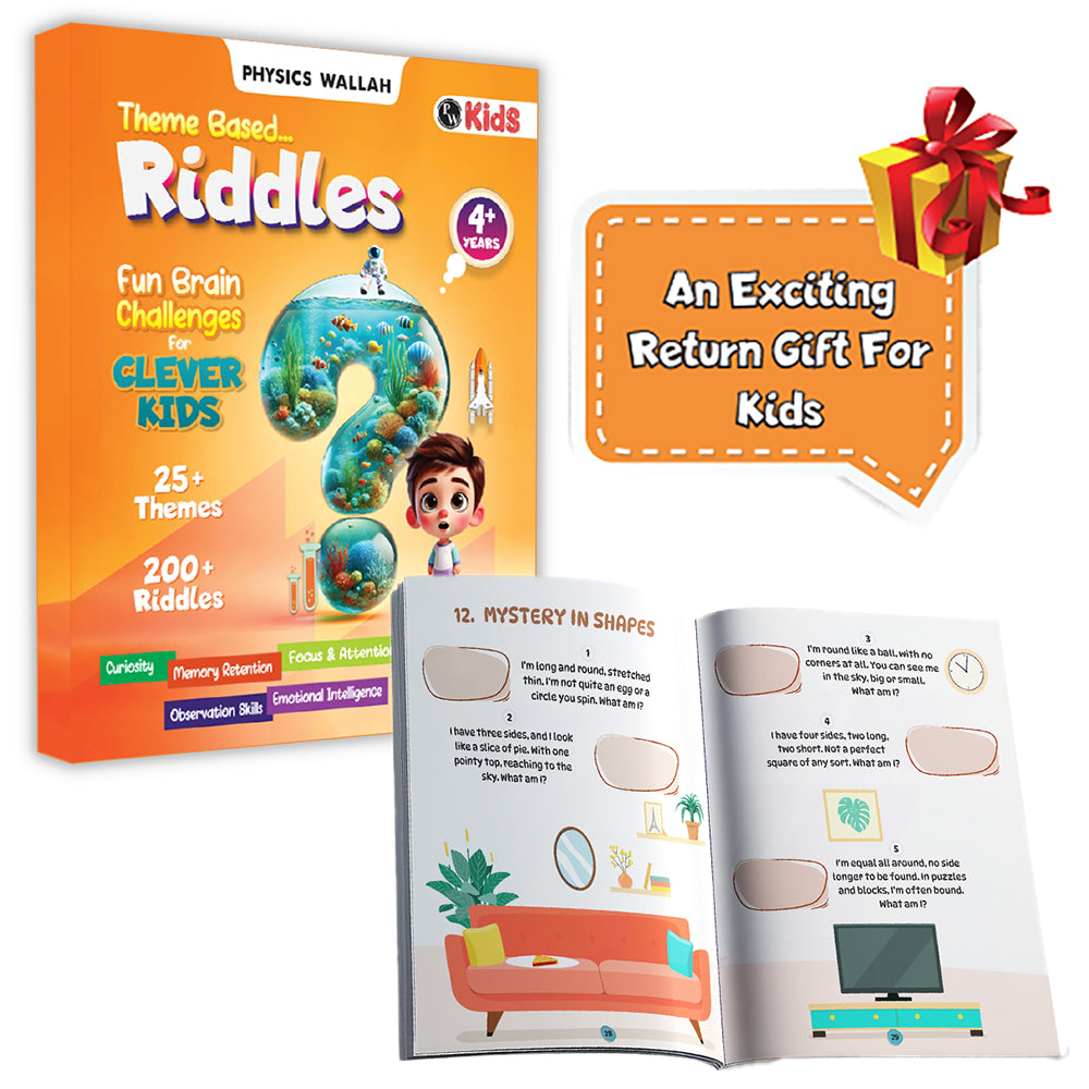 Riddles Book For Kids | 200+ Theme Based Riddles Book For 4+ Years Old | English Interactive Brain Teasing Riddle Activity Book For Growing Kids