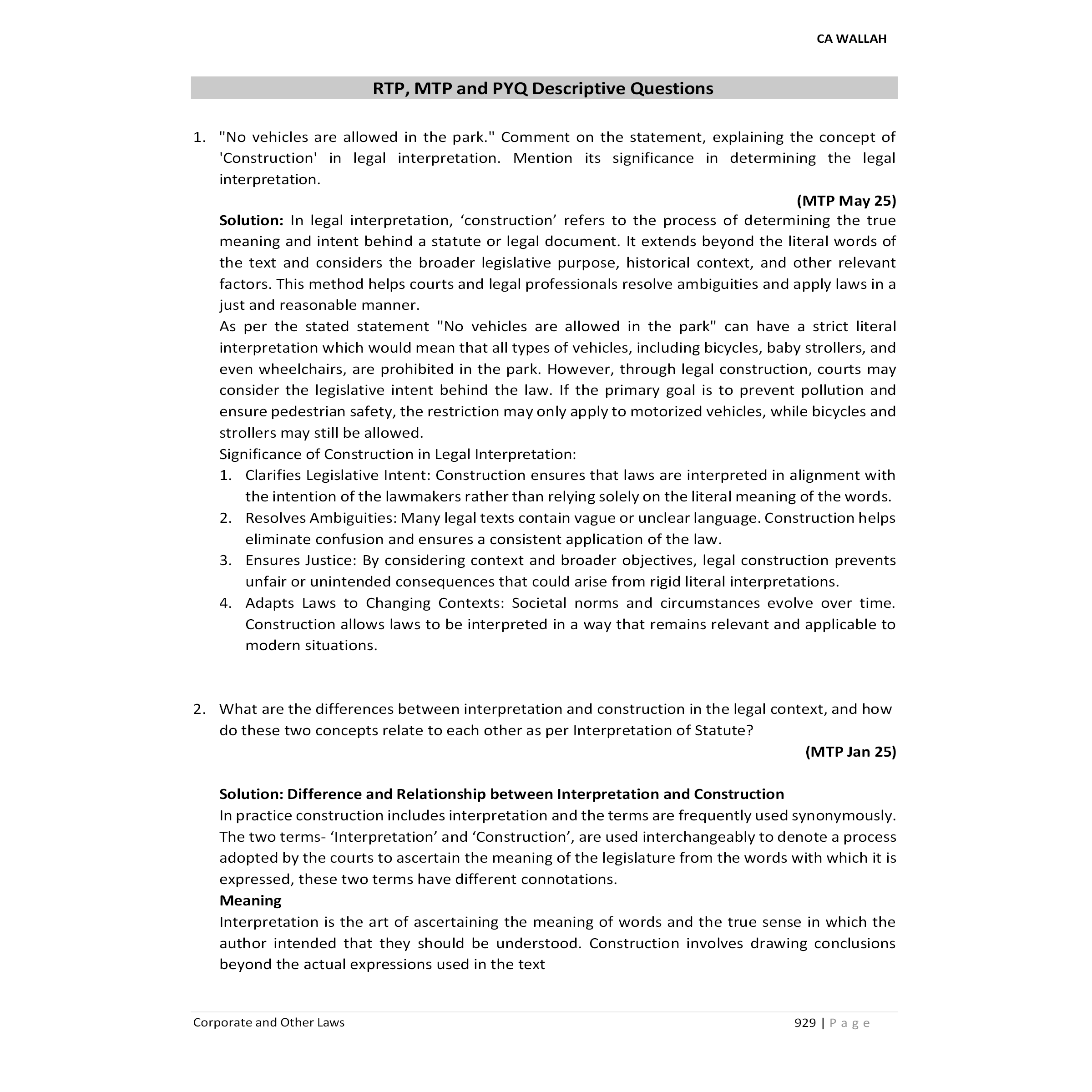 CA Intermediate Group 1 Corporate and Other Laws By CA Chaitanya Jain | Covering Theory, Exercise and Previous Years Questions & Solutions | Latest Syllabus For May 2026 Exams