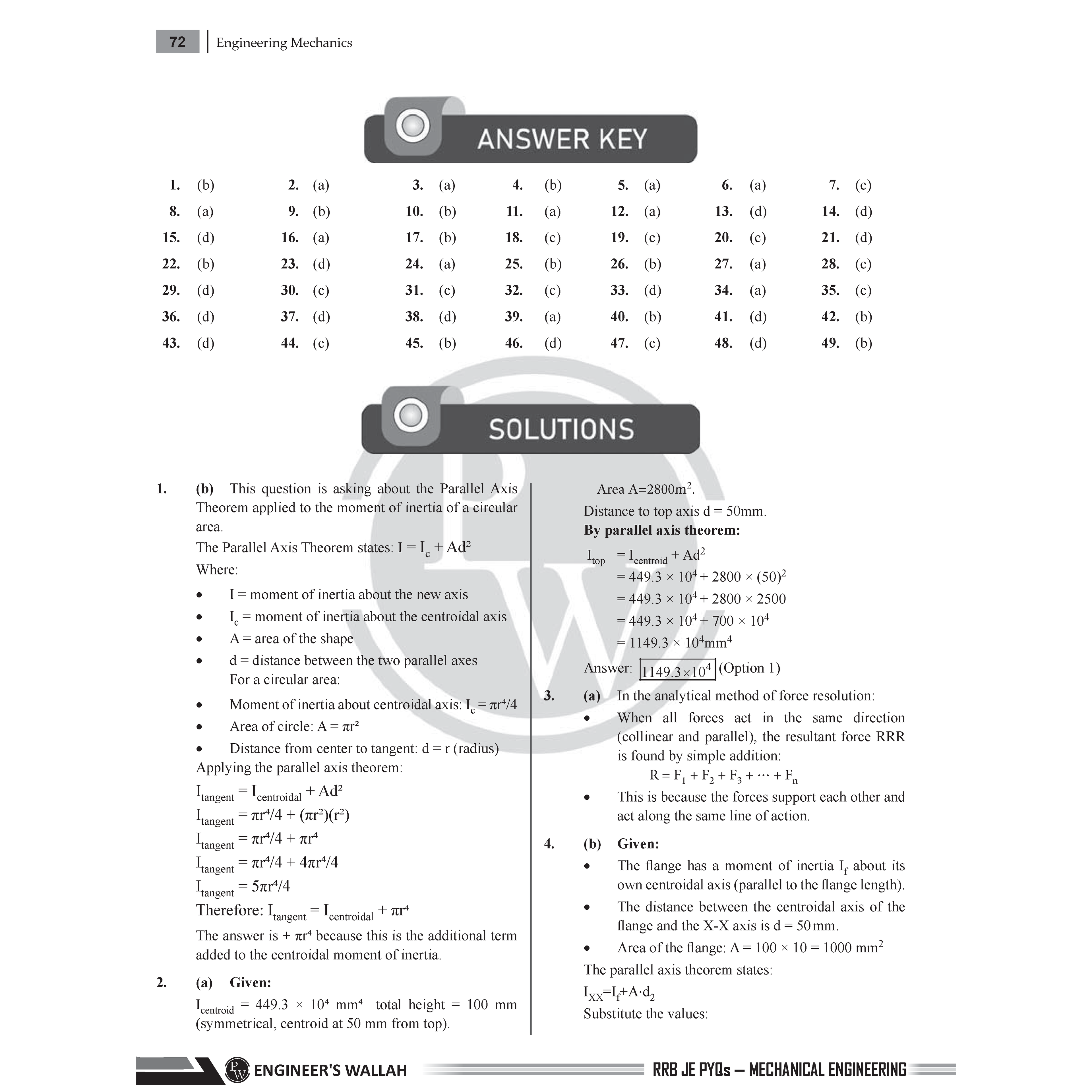 RRB JE Mechanical and Allied Engineering | Subjectwise Previous Year Questions with Detailed Solutions | CBT-ll As Per Latest Exam Pattern | 2300+ Bilingual Questions