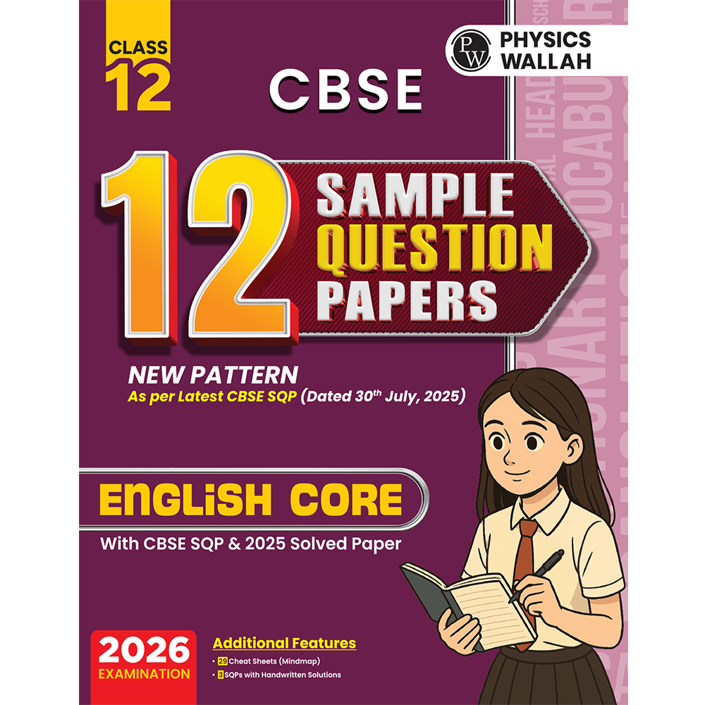 CBSE 12 Sample Question Papers Class 12 English Core For 2026 Board Exam (As Per Latest SQP Dated 30 July 2025) | 2025 Solved Paper, Mind Maps, Stepwise Marking