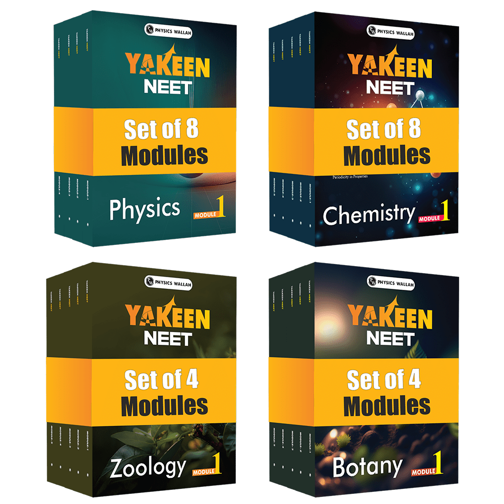 Yakeen For NEET Droppers Physics, Chemistry, Botany and Zoology Modules with Solutions & 30 OMR Sheets Combo Set of 24 Books (2025 Edition) + Notebook set of 3