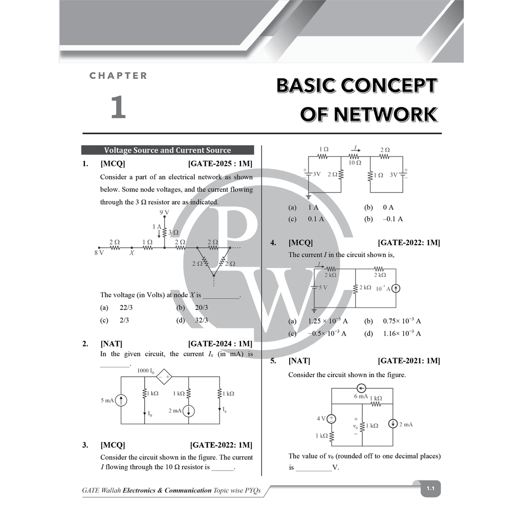 GATEWALLAH Electronics & Communication Engineering and Engineering Mathematics & General Aptitude Combo Set of 2 Topicwise Previous Years Questions with Video Solutions For 2026 Exams