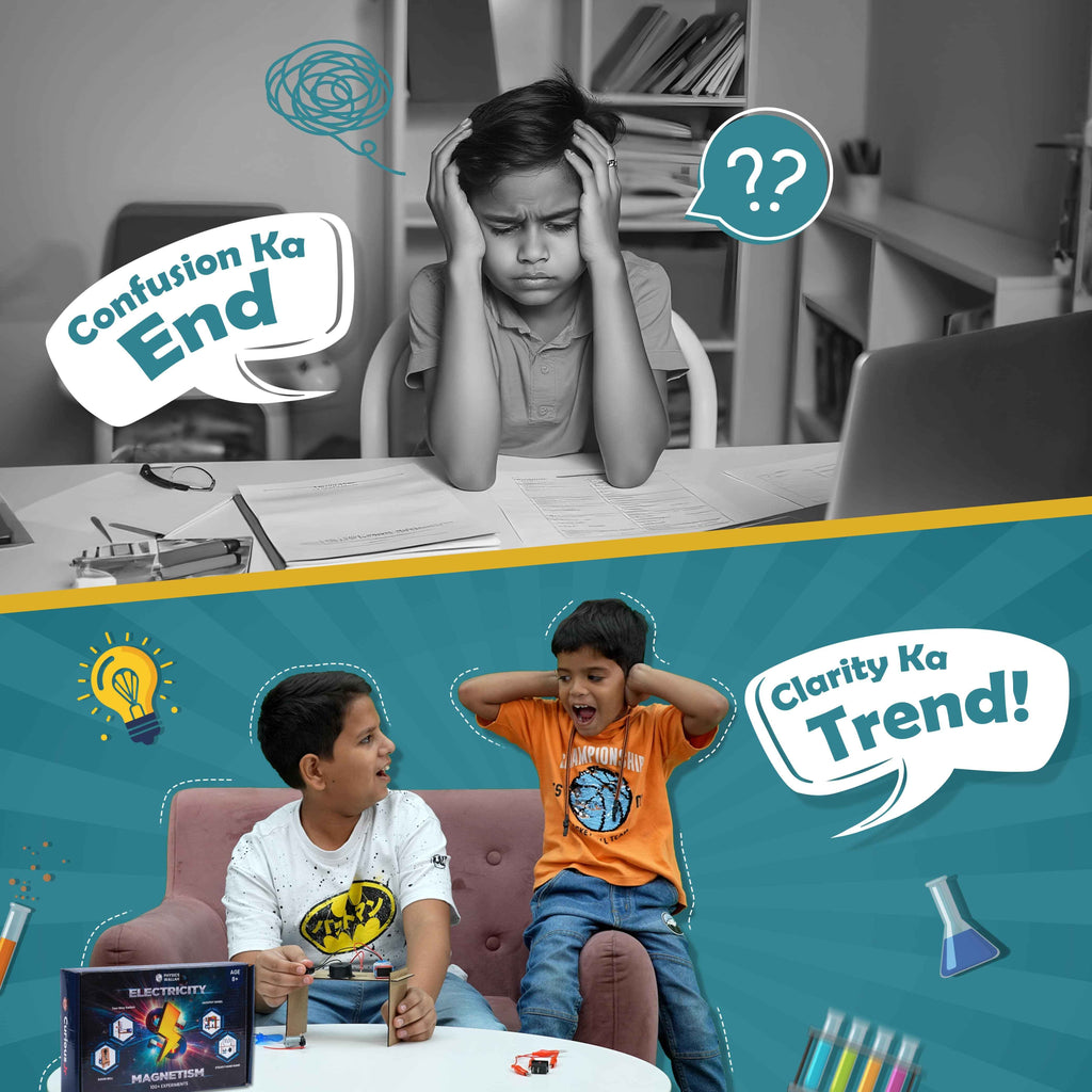Curious Jr. Electricity & Magnetism Science Project Kit for Boys & Girls Age 8, 9, 10, 11, 12, 13, 14 Years| STEM Learning | Educational Toy and Experiment Kit