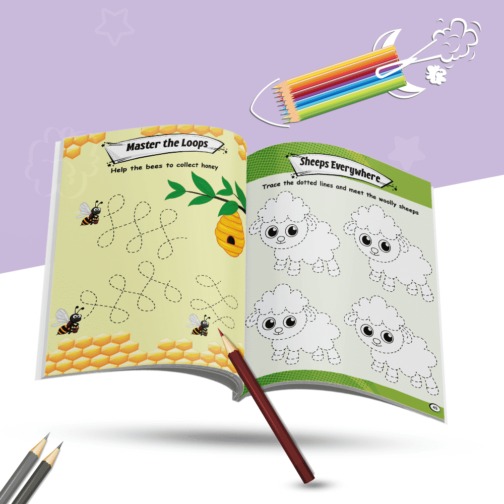 My First 1000 Words Book, 100+ Copy Coloring Activity Book & Kids' First Patterns Activity Book Combo Set of 3 Books l Practice Patterns with Fun Activities for Kids