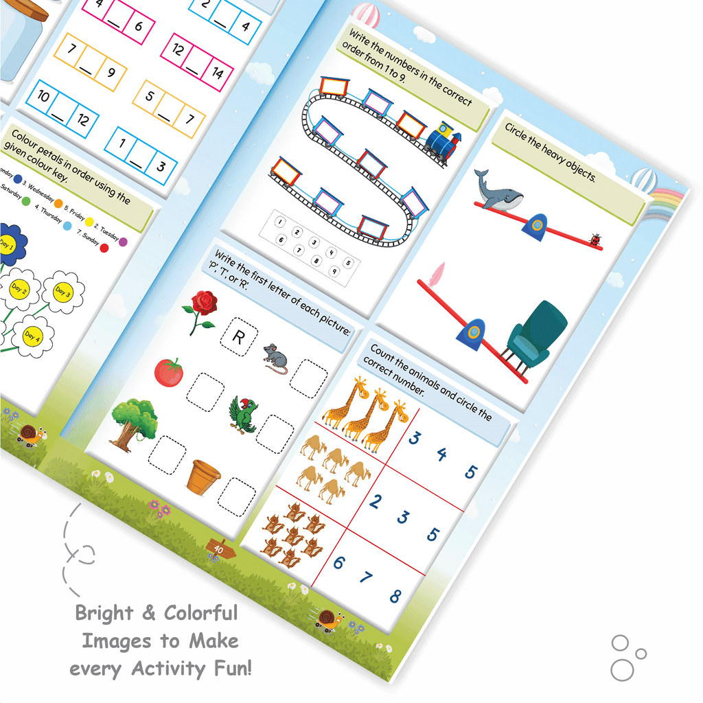 Activity Book with Copy Coloring Book Combo Set of 2 Books For Kids Aged 3+ Years Old | Puzzles, Mind Games, Maze & Challenges Filled Activity Book For Growing Kids & Screen-Free Fun