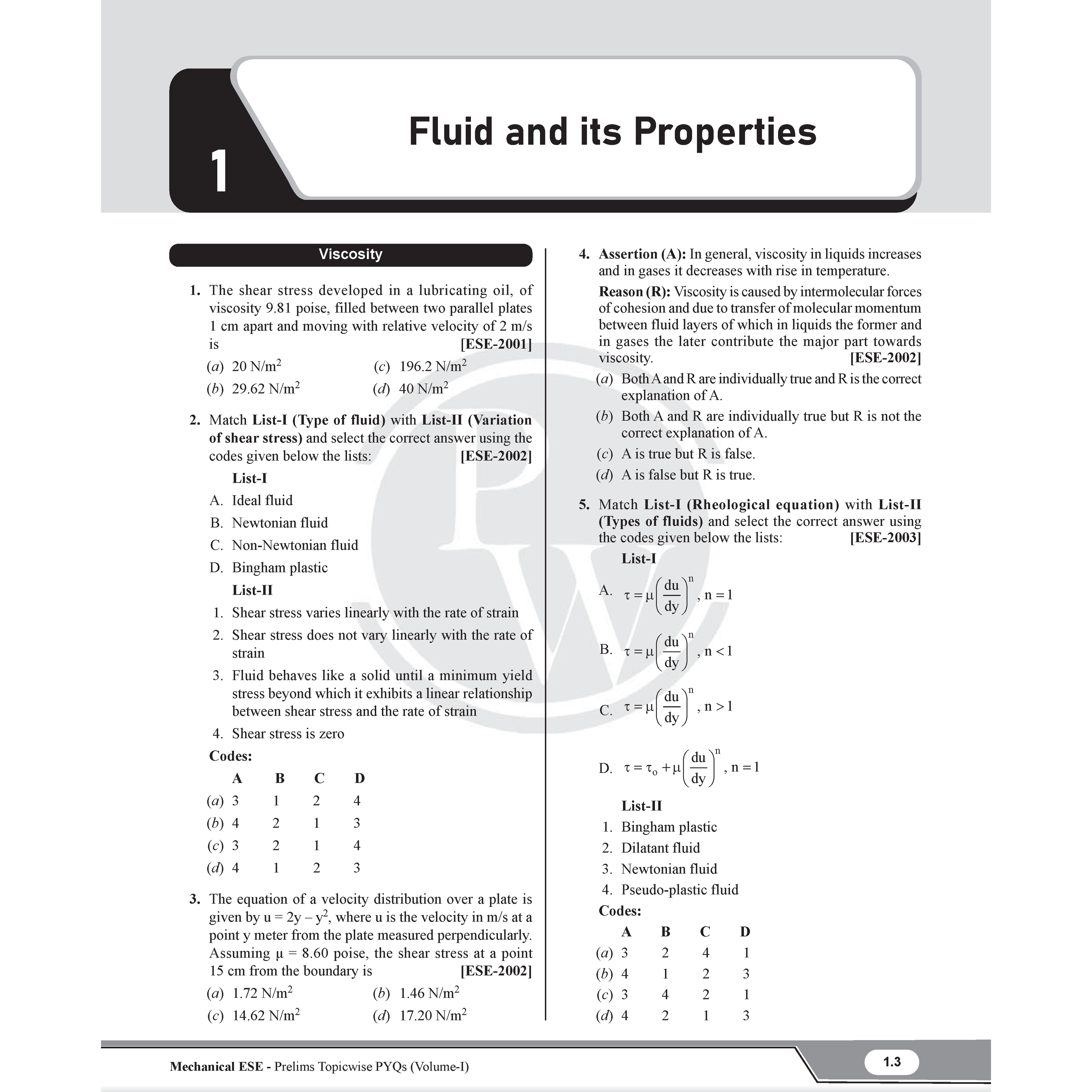 UPSC ESE Topicwise Previous Years Solved Questions Mechanical Engineering Preliminary Examination Volume 1 & 2 and General Studies & Engineering Aptitude Combo Set of 3 Books for 2026 Exams