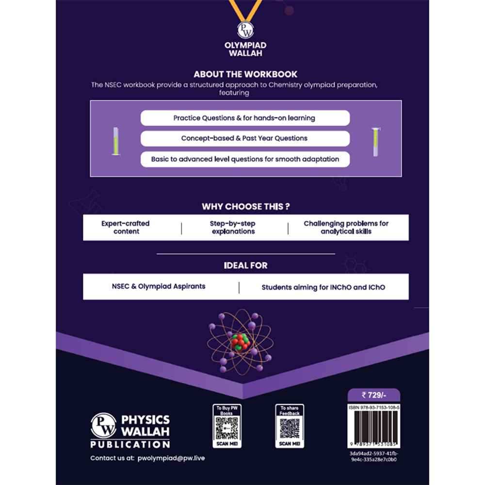 Olympiad Wallah NSEC Class 12 Advanced Chemistry (Part 2) For JEE & Olympiad 2025 | Problems For Analytical Skills | Ideal For NSEP INPhO & IPhO