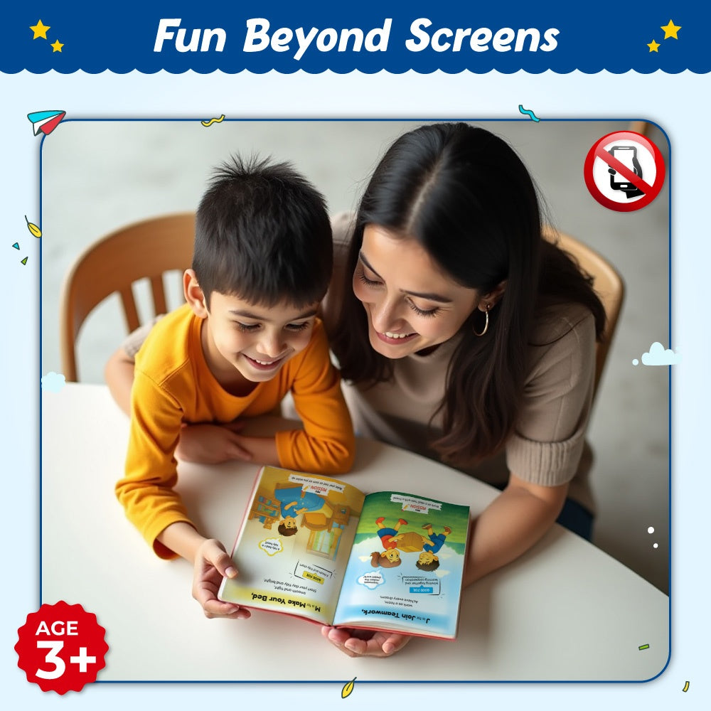 A to Z Kids Reading & Activity Books Combo Set of 5 | Learn Good Habits, Emotions, Places, Professions & Sports | Fun Early Learning Alphabet Series | Pictures with General Knowledge Books