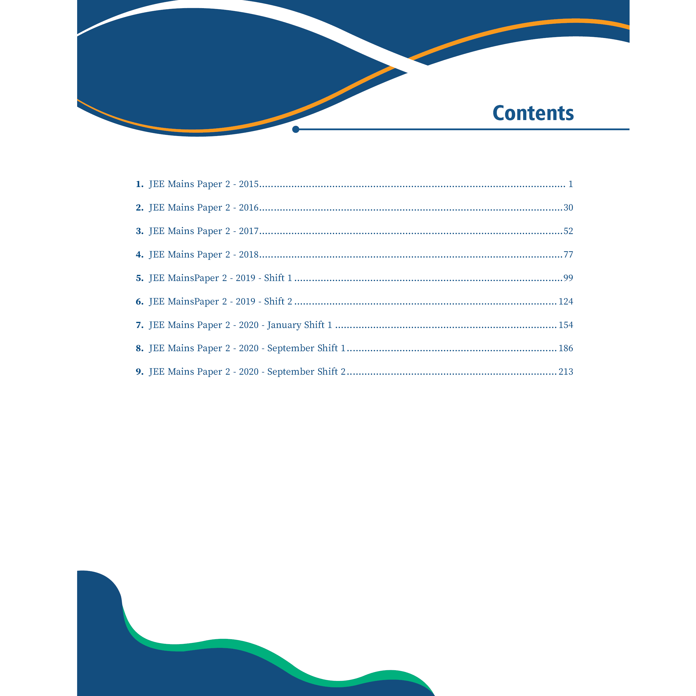 Design & Architecture 6 Previous Years' Solved Papers (2015 - 2020) JEE Mains Paper 2