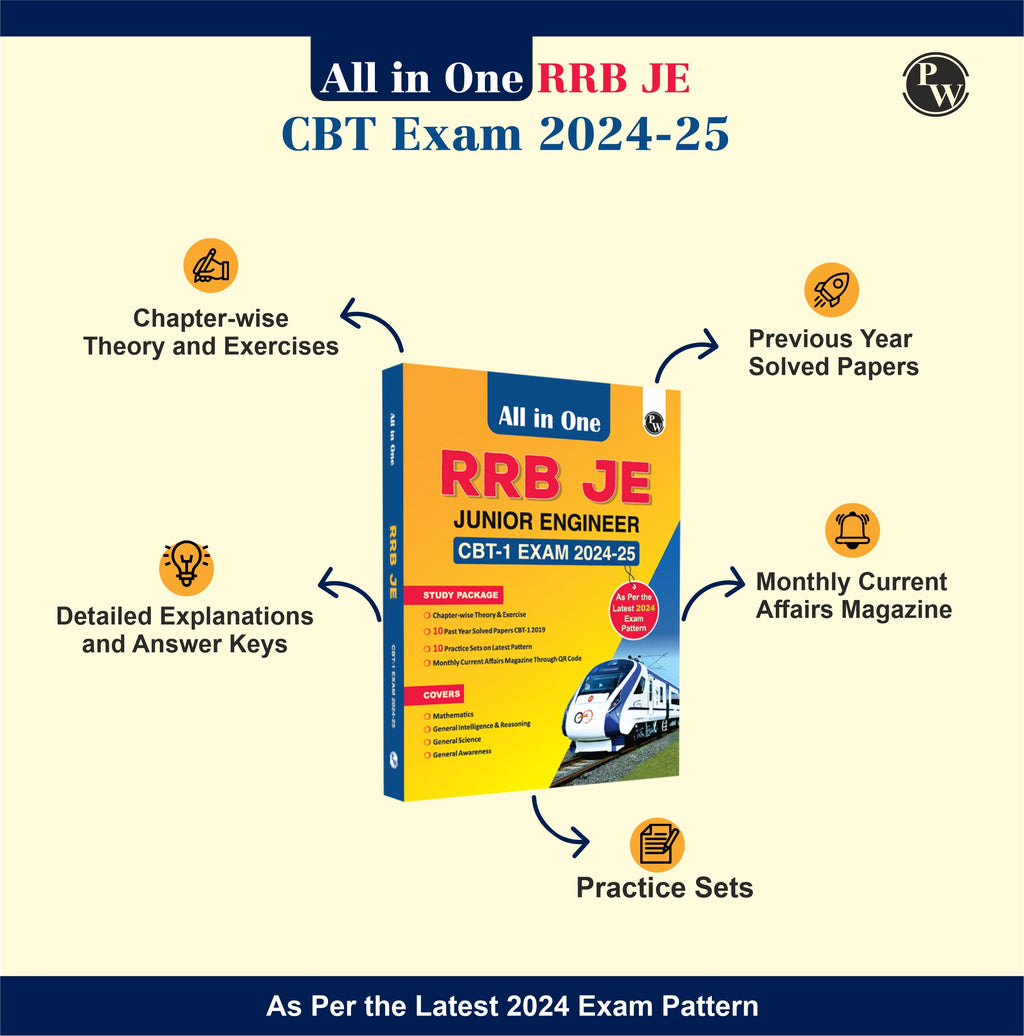 All in One RRB Junior Engineer (JE) 2024-2025 CBT - 1 Exam l Chapterwise Theory, Short Tricks and Exercises, 10 Previous Year Solved Papers (PYQs) 2019 with 10 Practice Sets l English Edition
