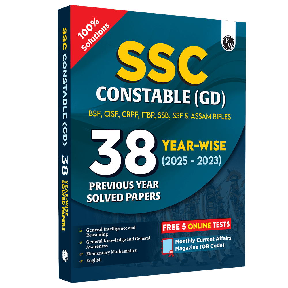 SSC Constable GD Exam 2025 | 38 Previous Year-wise Solved Papers (PYQs) (2023- 2025) with FREE 5 Online Practice Sets | BSF, CISF, CRPF, ITBP, SSB, SSF & Assam Rifles