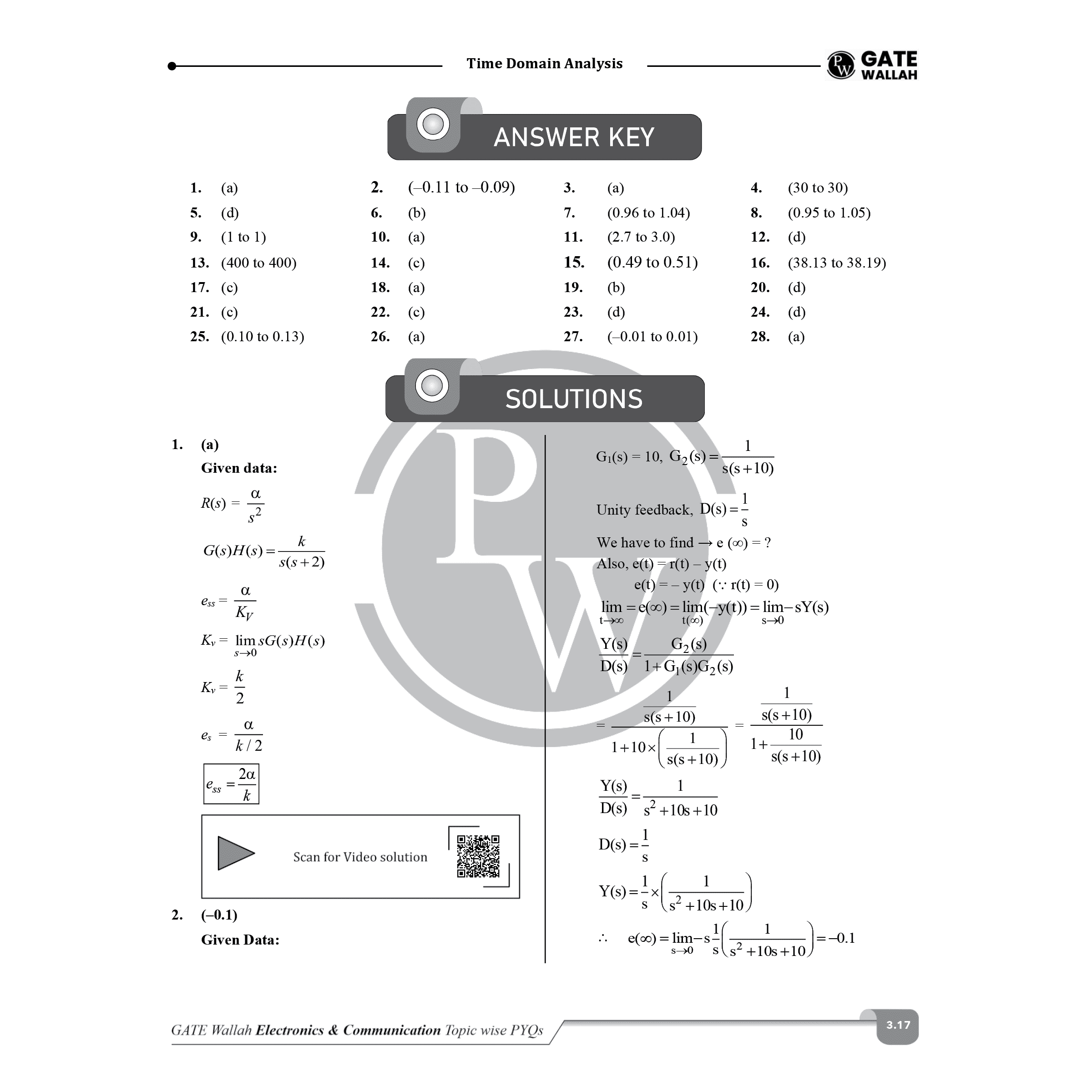 GATEWALLAH Electronics & Communication Engineering and Engineering Mathematics & General Aptitude Combo Set of 2 Topicwise Previous Years Questions with Video Solutions For 2026 Exams
