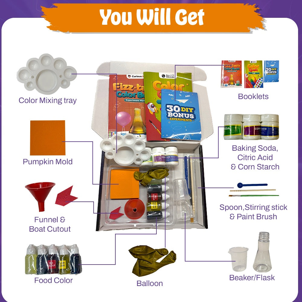 Junior Science Kit  for Girls and Boys Age 4,5,6,7,8,9,10,11,12,13,14 Years Old, Science Kit for Kids for Birthday Gifts, 50+ Experiments of Color, Craft & Science