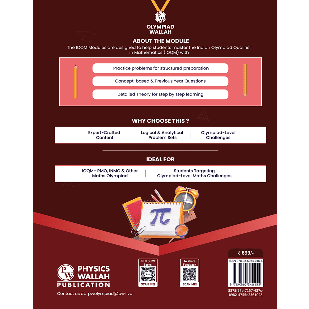 Olympiad Wallah IOQM Mastering Olympiads Mathematics Comprehensive Guide For 2025 Exams | Logical & Analytical Problem Sets | Olympiad Level Challenges Ideal For IOQM, RMO, INMO