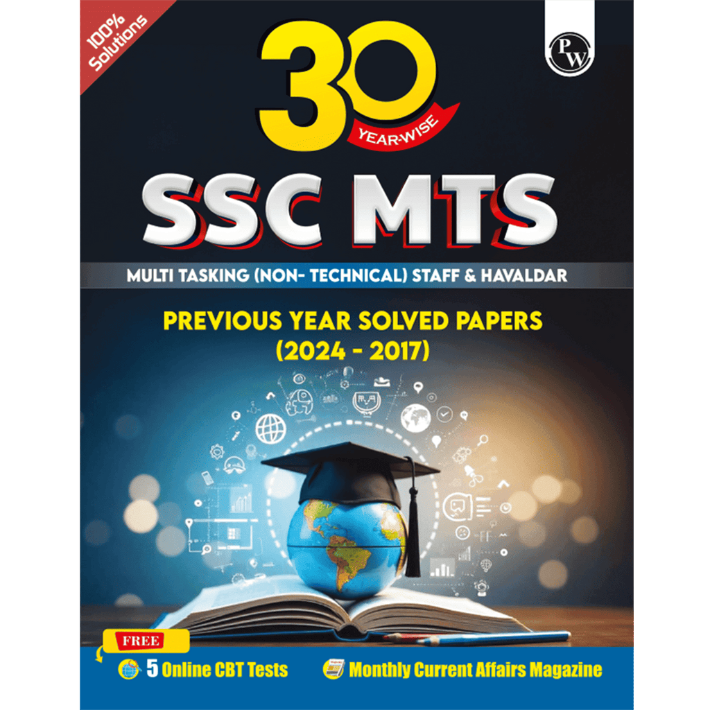 30 SSC MTS Multi Tasking (Non-Technical) Staff and Havaldar Previous Solved Papers (2024 -2017) with 5 Online Mock Tests For Exam 2025-26 | PYQs | Fully Solved | English Edition