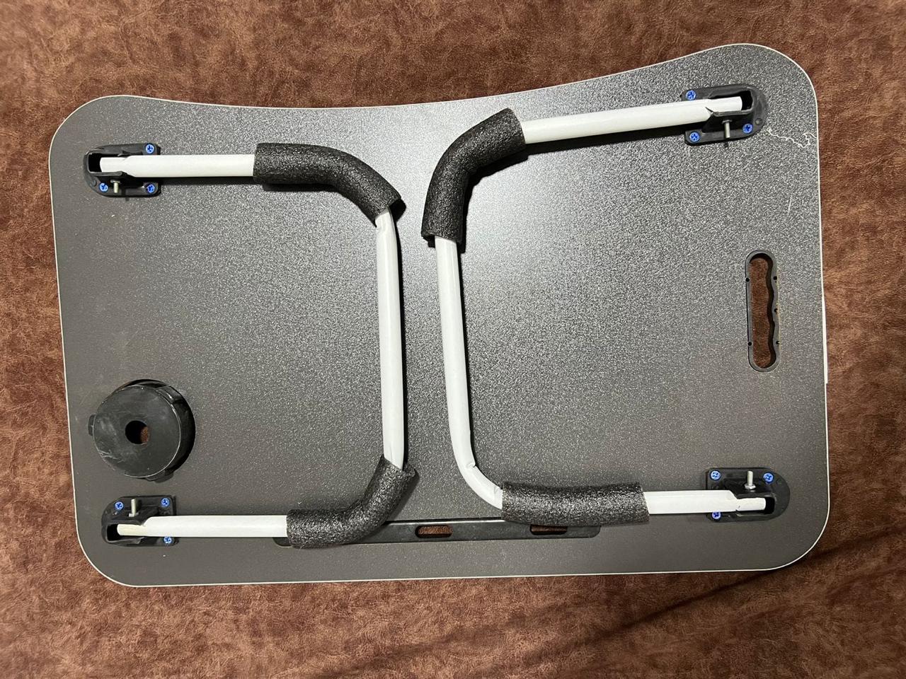 Study Table Bed Table Premium Laptop Table/and Portable Plastic/Writing Desk for Office/Home/School (Grey design)