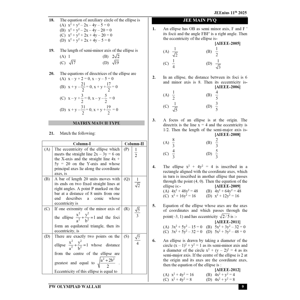 Olympiad Wallah JEEnius Edge 11 Mathematics (Part 2) For JEE, ISI-CMI & Olympiad Maths | Expert Crafted Content | Logical & Analytical Problem Sets