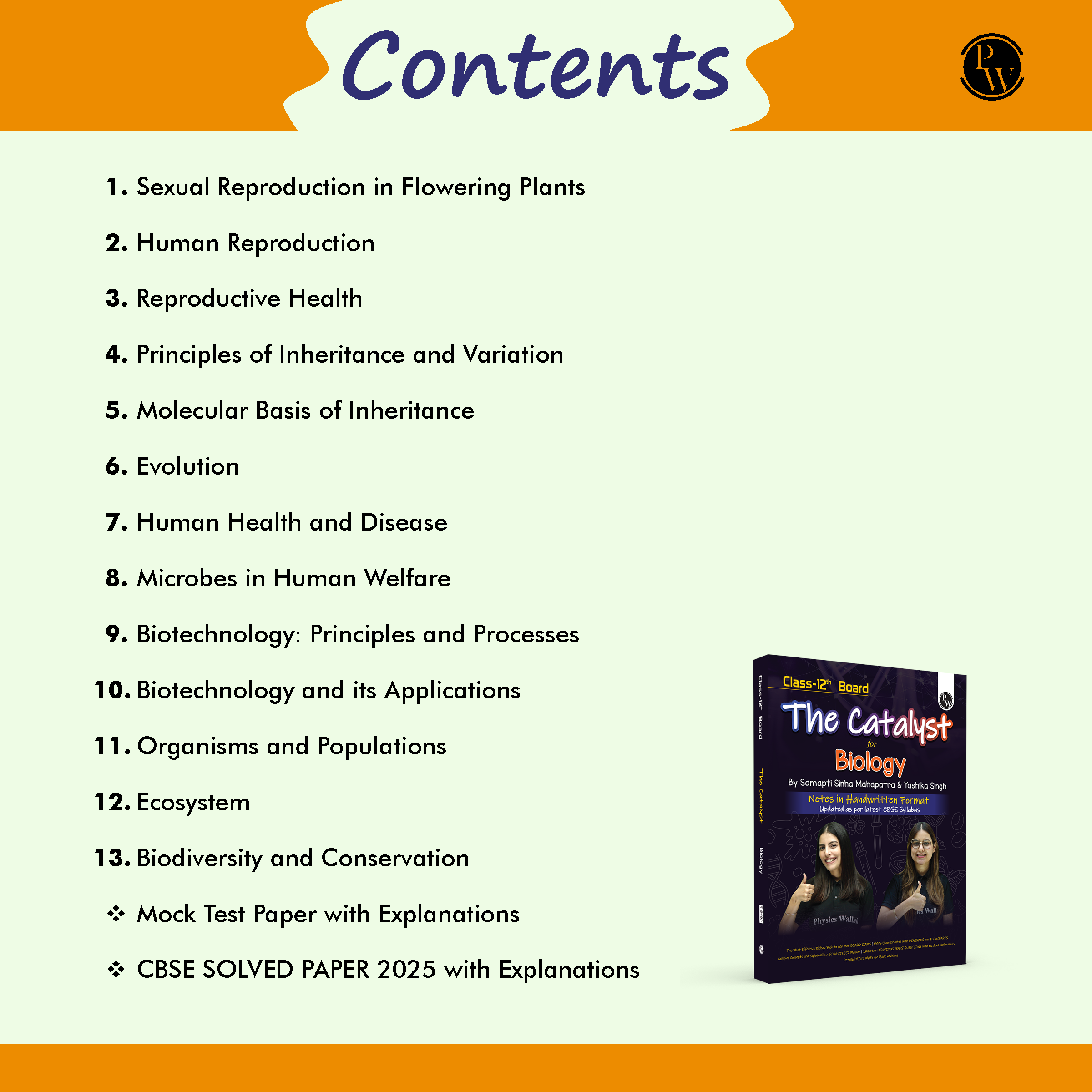Class 12 Board The Catalyst For Biology with Most Relevant Practice Questions Booklet By Samapti Mam & Yashika Mam For 2026 Exam | Handwritten Notes | Detailed Theory, PYQs