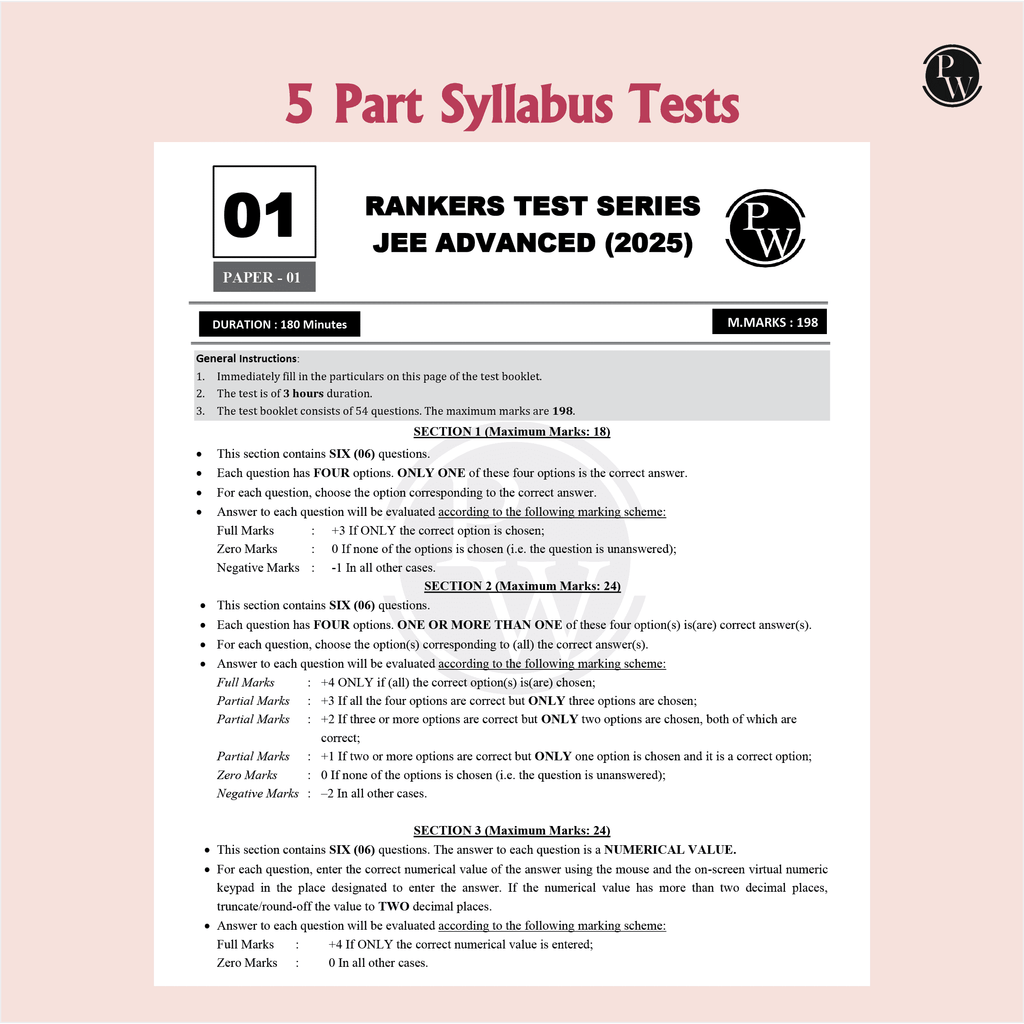 JEE Advanced Rankers Test Series 2025 As Per Latest Exam Pattern | 10 Mock Test (5 Paper I + 5 Paper II) | Elaborated Solutions with College Cutoff and Past year Paper Analysis