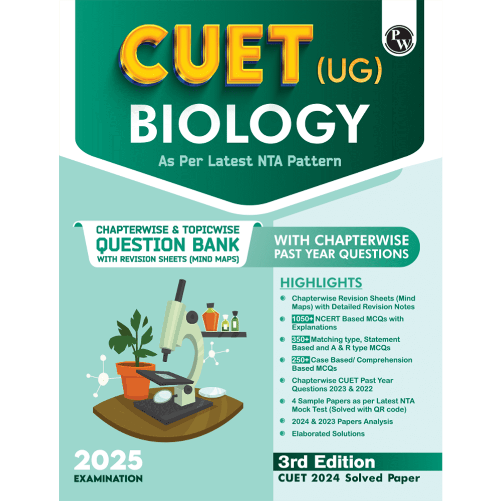 CUET (UG) Biology 2025 Chapterwise & Topicwise Question Bank with Past Year Questions (PYQs upto 2024) and Mock Tests l Chapterwise Revision Sheets