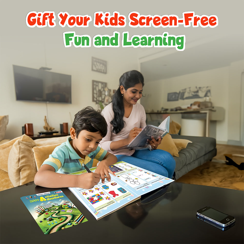 Activities Book For Kids Aged 3+ Years Old | 200+ Adventure Activities | Puzzles, Mind Games, Maze and Challenges Filled Activity Book For Growing Kids & Screen-Free Fun