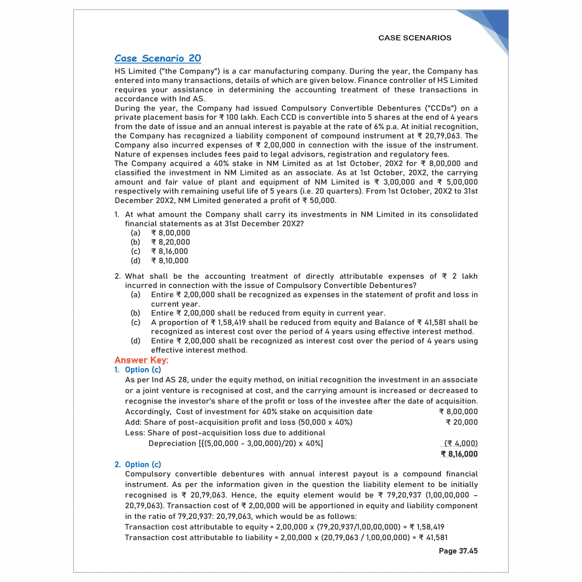 CA Final-Financial Reporting -MCQs & Case Scenarios Booklet by  CA Nitin Goel new edition