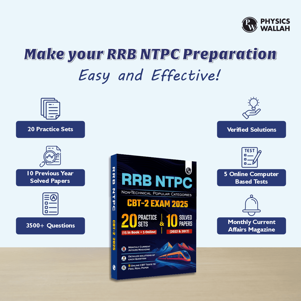 RRB NTPC CBT-2 (Non-Technical Popular Categories) 20 Practice Sets & 10 Solved PapersFor 2025 Exam English