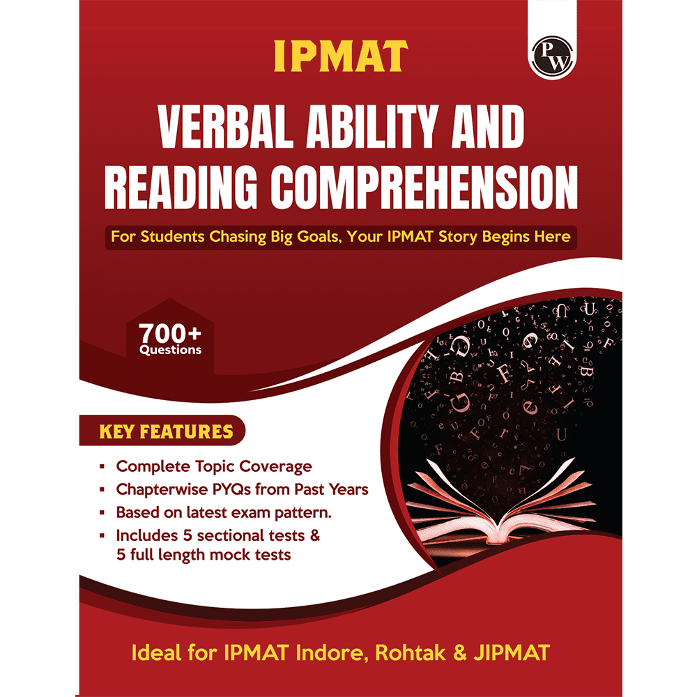 IPMAT Verbal Ability and Reading Comprehension | Topicwise Coverage | Chapterwise PYQs | 900+ Questions | 5 Sectional Tests & 5 Full Mock Tests For IPMAT & JIPMAT