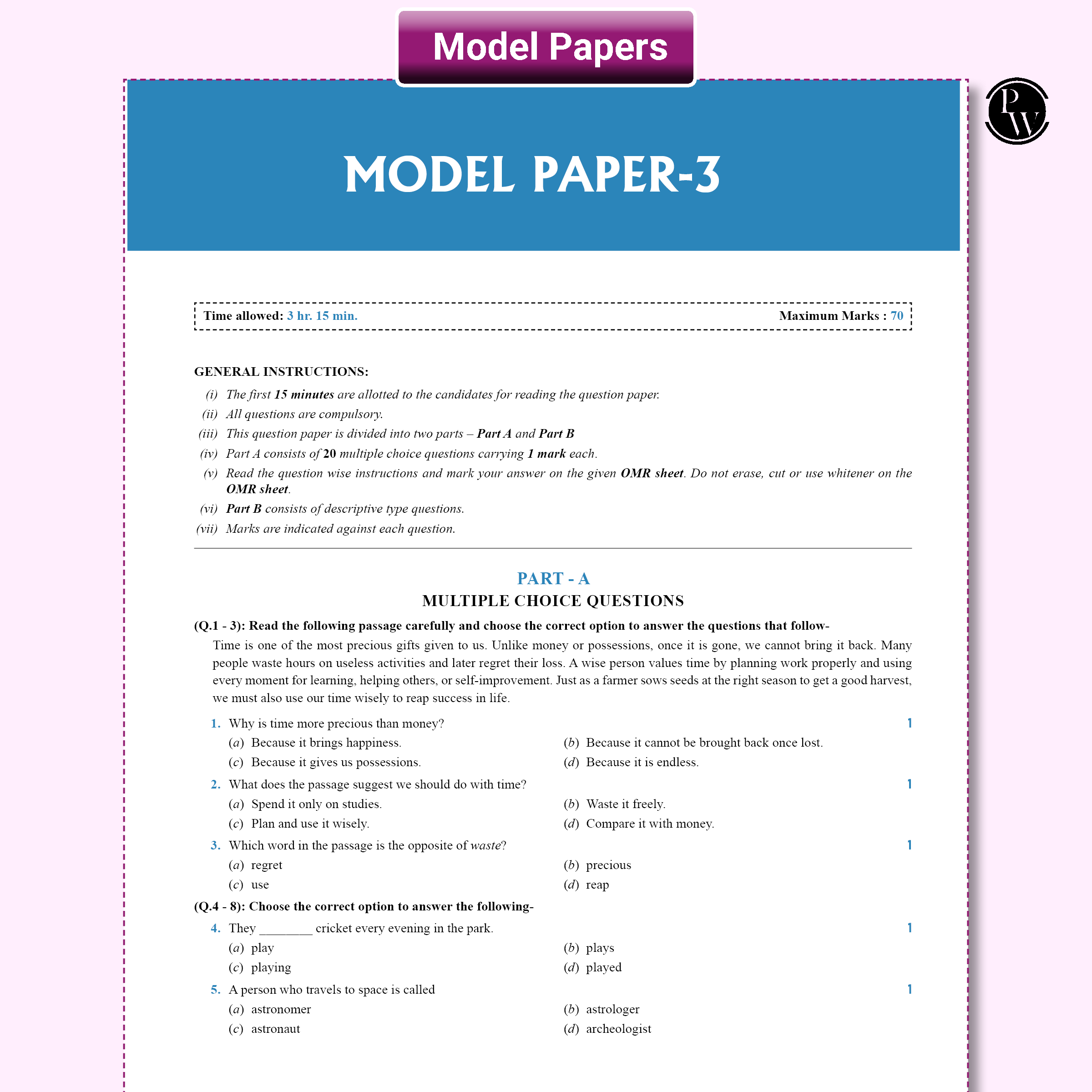UP Board Phod Class 10 English Chapterwise Question Bank with PYQs For 2026 Board Exam | 100 Most Probable Questions and Model Papers with OMR Sheet