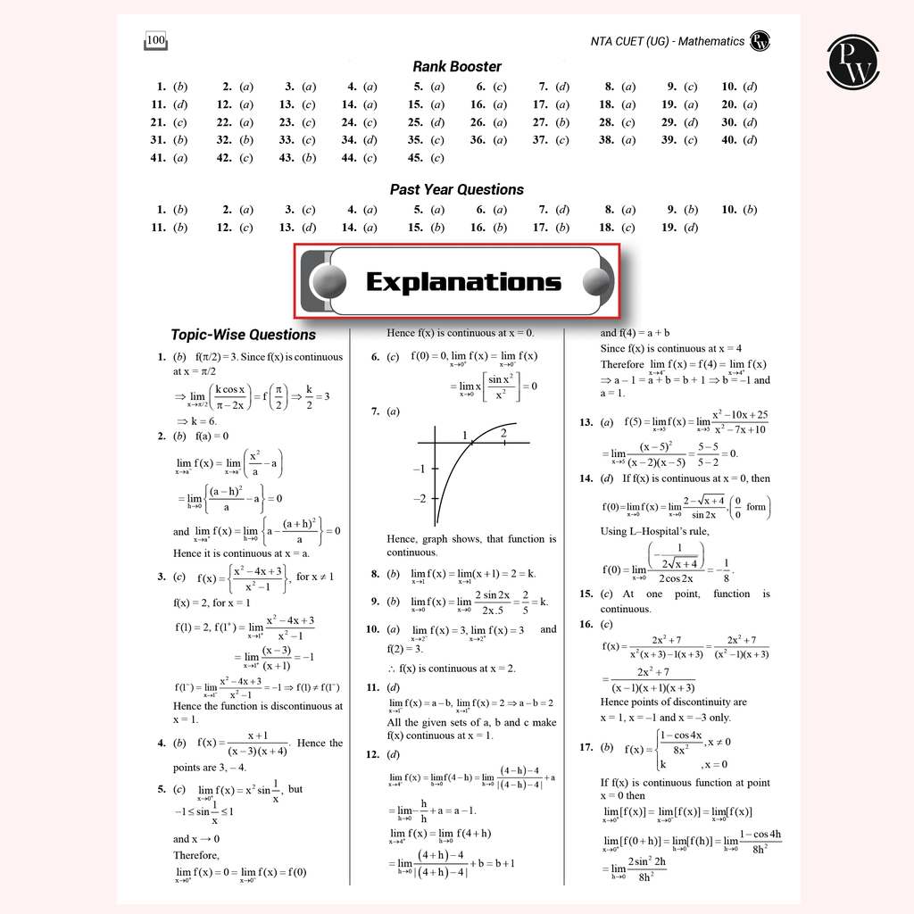 CUET (UG) Mathematics 2025 Chapterwise & Topicwise Question Bank with Past Year Questions (PYQs upto 2024) and Mock Tests l Chapterwise Revision Sheets