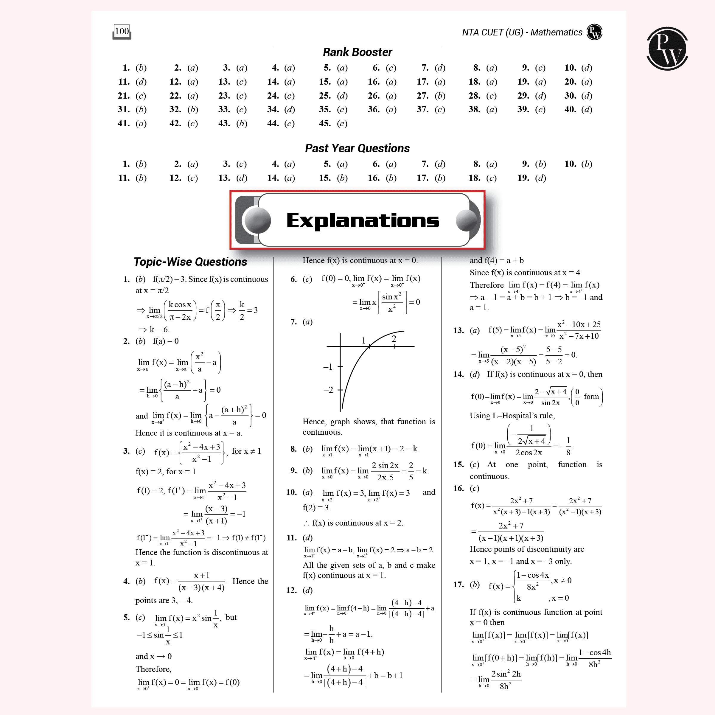 CUET (UG) Mathematics 2025 Chapterwise & Topicwise Question Bank with Past Year Questions (PYQs upto 2024) and Mock Tests l Chapterwise Revision Sheets