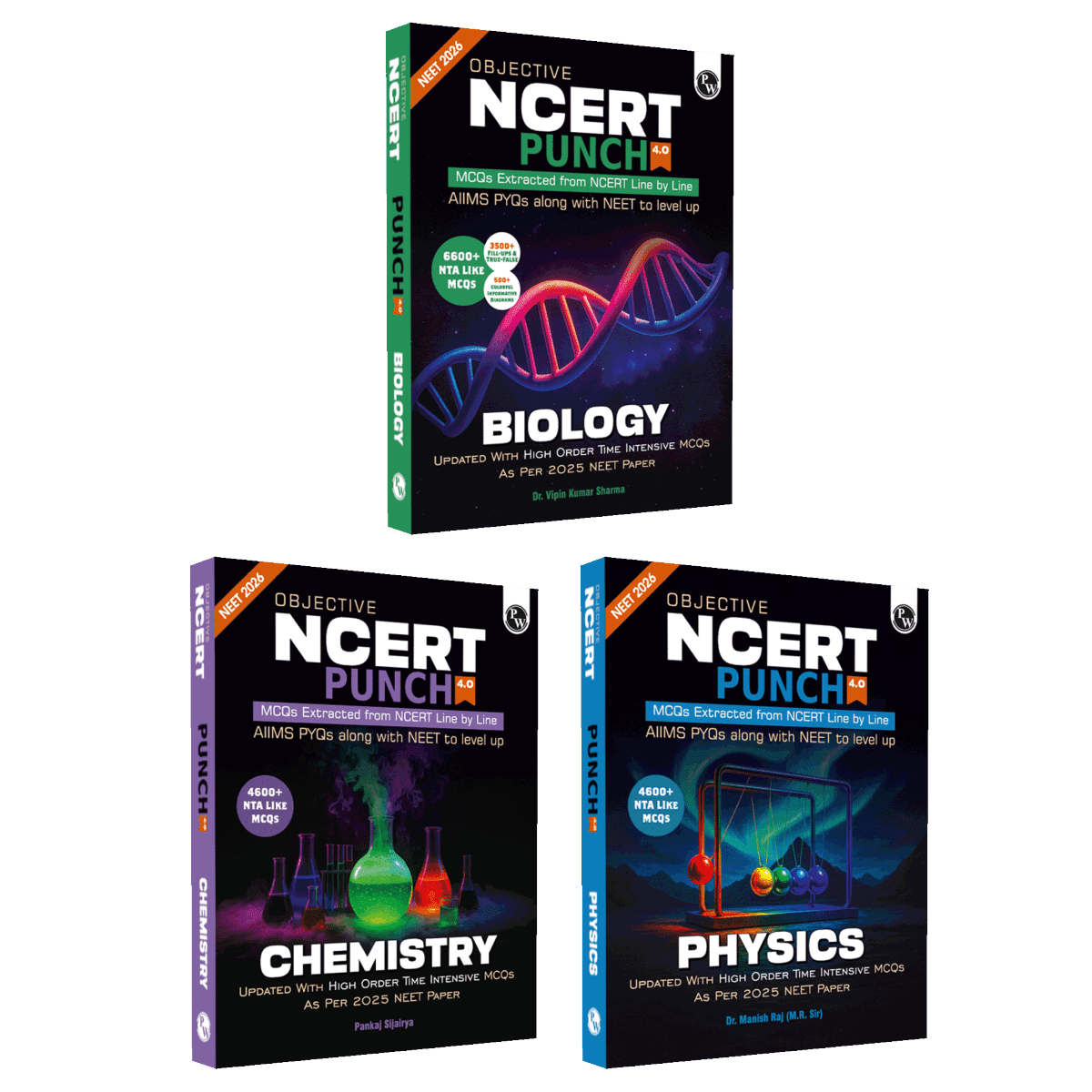 Objective NCERT Punch 4.0 Physics, Chemistry and Biology Combo Set of 3 Books For NEET 2026 l Updated with High Order Time Intensive MCQs and AIIMS PYQs As Per 2025 NEET Paper