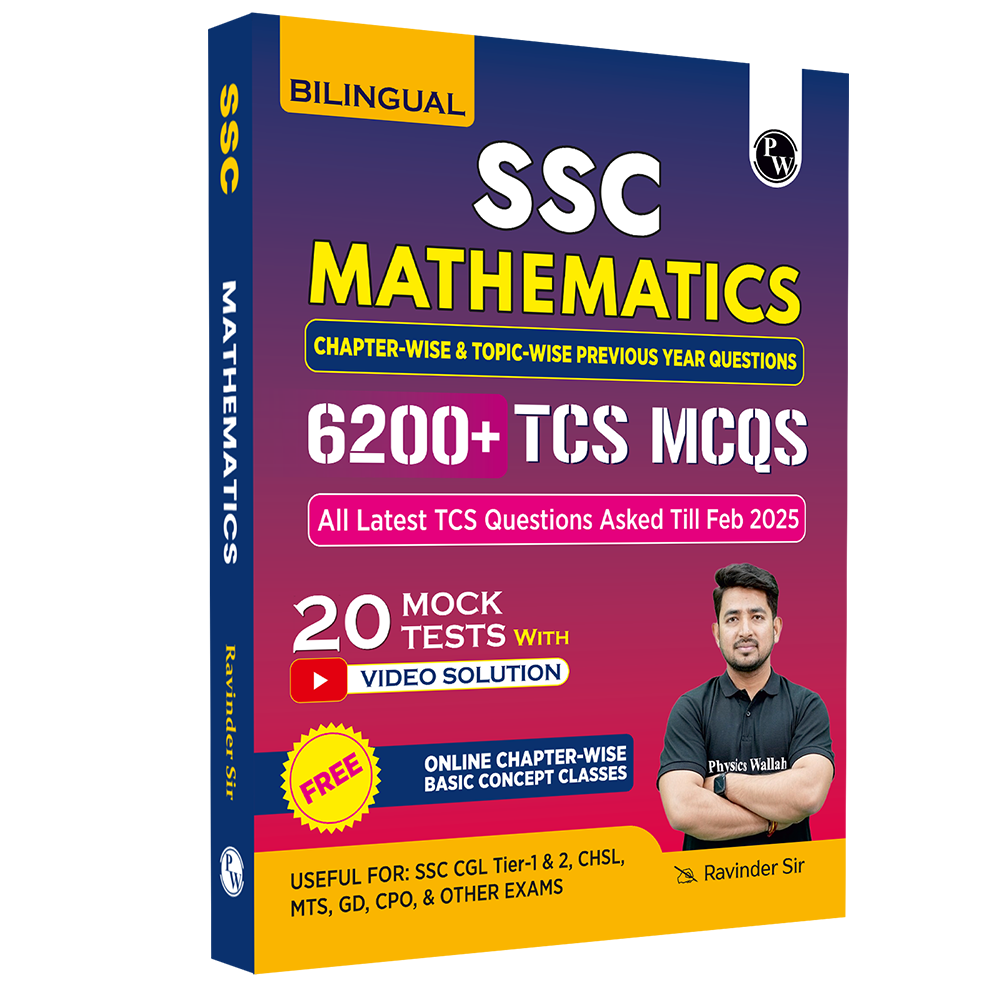 SSC Mathematics Bilingual 6200+ Chapterwise & Topicwise TCS PYQs with Online Classes By Ravinder Sir | 20 Mock Tests with Video Solutions l SSC CGL, CHSL, GD Constable, MTS For 2025-26 Exams
