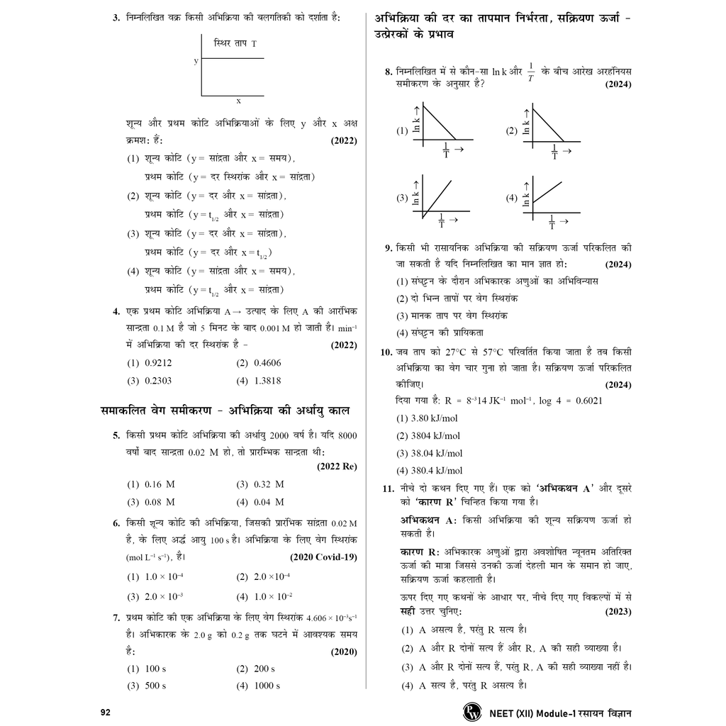 Lakshya For NEET Hindi Edition Class 12 Chemistry Modules 1 to 3 Combo Set of 3 Books (2025 Edition)